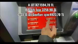 EHLİYET HARÇLARI ATMden YATIRMA 2023 [upl. by Aihsilat]