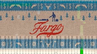 Fargo TV series OST  Bemidji MN Fargo Series Main Theme Piano Tutorial Synthesia [upl. by Brande]