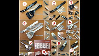 10kinds Leathercraft Super Edge Skiving Skiver Thinning Leather Folds Seams Tool [upl. by Dalia428]