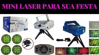 Laser para sua festa  Mini Laser Festa Stage Lighting Projetor Holografico Tripe Lua tek A173 [upl. by Akym]