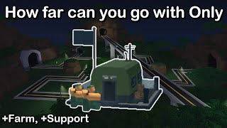 How far can you go with Barracks Farm Support  Roblox Tower Battles [upl. by Ethyl464]