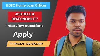 hdfc home loan sales officer [upl. by Tennes634]