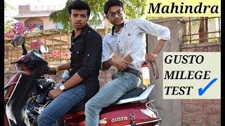 Mahindra GUSTO Mileage test [upl. by Tavie952]