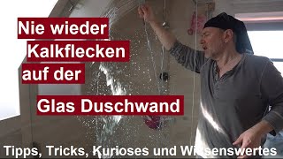 ✅Genialer Trick Glas Duschwand mit Klarspüler reinigen Bad Dusche Duschkabine einfach sauber machen [upl. by Jacquette]