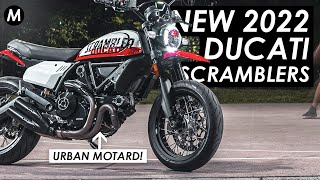 New 2022 Ducati Scrambler Urban Motard amp Scrambler 1100 Tribute Pro Announced [upl. by Trixy755]