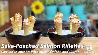 SakePoached Salmon Rillettes in Cornets [upl. by Kahaleel]