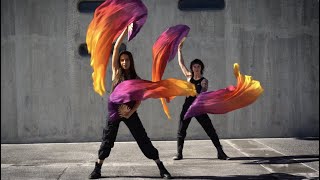 How To Dance With Silk Fans Learn this choreography on CHRYSALIS SILK STUDIES [upl. by Aniakudo]