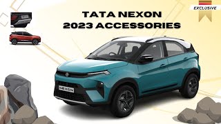 Tata Nexon 2023 Accessories  Full list with Price Entire range  nexon2023 tatamotors [upl. by Yesima]