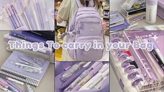 things you should keep in your school bag ♡  school bags essentials [upl. by Kristyn]