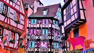 ✈️ Colmar Christmas Markets 🎄Walking Tour 4K 🎄 [upl. by Linea]