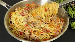 Das ist so ein köstliches SpaghettiRezept Du wirst es mögen Unglaublich gesunde Pasta [upl. by Ocsinarf]