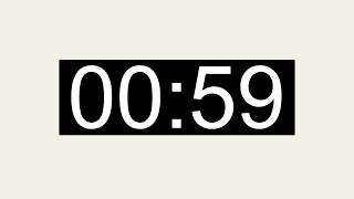 1 minute 60 Second Basic Countdown Timer  Silent [upl. by Drape]