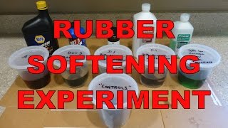 Rubber Softening Experiment  Wintergreen Oil Brake Fluid ATF amp More [upl. by Fons165]