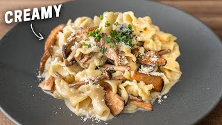 Mushroom White Sauce Pasta The Ultimate Mushroom Lovers Recipe [upl. by Laina721]