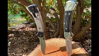 New versions of Buck Knives classic 112 Ranger the Nickel Silver Drop Point and Ranger Sport [upl. by Eirrek]