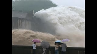 Yellow River flood Regulation Creates Huge Waterfall in central China [upl. by Harhay847]