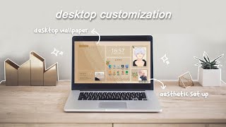 how to make your laptoppc aesthetic 🤎 windows 10 customization [upl. by Raimondo797]