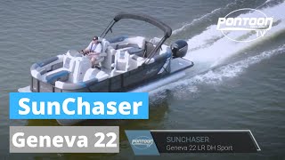 We Tested the SunChaser Geneva 22 LR DH Sport  PontoonTV [upl. by Nowad]