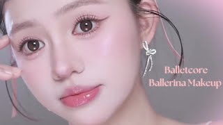 Balletcore 🩰💇‍♀️ Ballet girl korean makeup [upl. by Tewfik79]