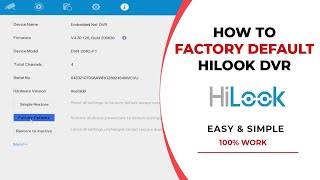 How To Reset Hikvision DVR to Factory Default  StepbyStep Guide [upl. by Nazario]