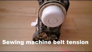 Modern Sewing machine motor drive belt tension adjustment [upl. by Neerehs]