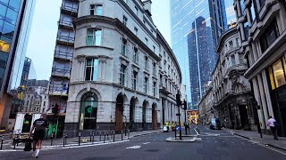 4K City of London  6am  Spitalfields  Bishopsgate  Walking Tour [upl. by Hurd]