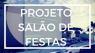 projeto salao festas buffet estilo moderno fachada curvas arquitetura [upl. by Alban]