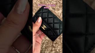 Chanel Lambskin cardholder luxuryonabudget shorts chanelwallet [upl. by Ahsatsan]