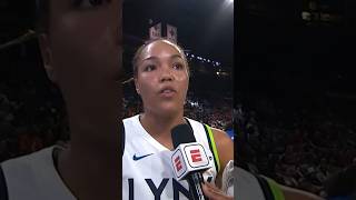 Napheesa Collier sideline interview ahead of the second quarter [upl. by Arzed]