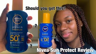 Nivea Sun Protect and Moisture SPF 50 Review  Sunscreen for Dark Skin without white cast [upl. by Sedecram]