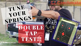 Best Open Gun  CZ Czechmate Double Tap Recoil Spring Test  Best Open Gun [upl. by Llyrat973]