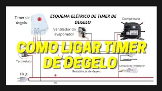 Como ligar timer de degelo Esquema elétrico [upl. by Anilac670]