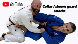 Collar sleeve guard attacks triangle choke  lapel choke [upl. by Anyahs]