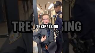 Trespassing nypd gangster firstamendment auditor tyrant exposed publicbuilding precinct [upl. by Elinet331]