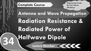 Radiation Power and Radiation Resistance of Halfwave Dipole Antenna by Engineering Funda [upl. by Bobbye]