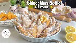 CHIACCHIERE SOFFICI AL LIMONE 🍋 ricetta facile e veloce per Carnevale 🍋 dì Tutti a tavola [upl. by Sonja]