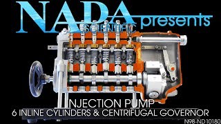 Injection Pump with 6 Inline Cylinders and Centrifugal Governor  NADA Scientific [upl. by Swenson291]