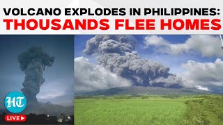 LIVE Philippines Kanlaon Volcano Erupts Thousands Evacuate as Ash Plume Rises 3 Kilometers  News [upl. by Mungam]