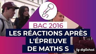 Bac 2016  les réactions après lépreuve de Maths S [upl. by Aramoy257]