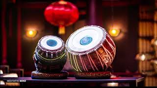 TABLA amp HANG DRUM YOGA MUSIC 》Positive Energy Music with Gentle Rain Sounds [upl. by Nastassia]