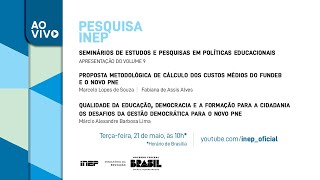 Proposta metodológica de cálculo e Qualidade da educação democracia e a formação para a cidadania [upl. by Orodisi]