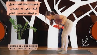 تمرینات با دمبل برای بالاتنه بهبود فرم عضلات و ایجاد تناسب اندامDumbbell Exercises for Upper Body [upl. by Alat]