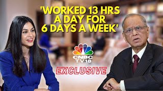 CNBC TV18 Exclusive  Narayana Murthy On His 70Hour Work Week Advice  N18V  CNBC TV18 [upl. by Randene594]