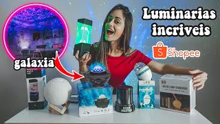 COMPRAS SHOPEE DECORAÇÃO AS MELHORES LUMINÁRIAS PROJETOR DE GALÁXIAS [upl. by Chuck]