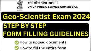 How To Fill UPSC Geoscientist Exam Form How to do One Time Registration OTR [upl. by Idnis502]