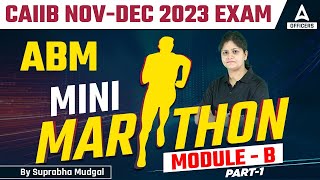 CAIIB Nov Dec 2023 Exam  CAIIB ABM Mini Marathon  Module B  Part 1 [upl. by Rolyat]