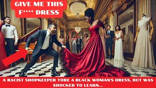 A RACIST shopkeeper tore a black womans dress but was shocked to learn [upl. by Gerc]