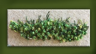 how to embroider stumpwork moss group [upl. by Gerdi905]