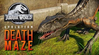 INDORAPTOR JOINS THE DEATH MAZE  Jurassic World Evolution Maze Challenge [upl. by Oicirtap141]