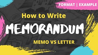 Memorandum  How to write a Memorandum  Memorandum vs Letter  Example  Exercise  Business Memo [upl. by Osyth959]